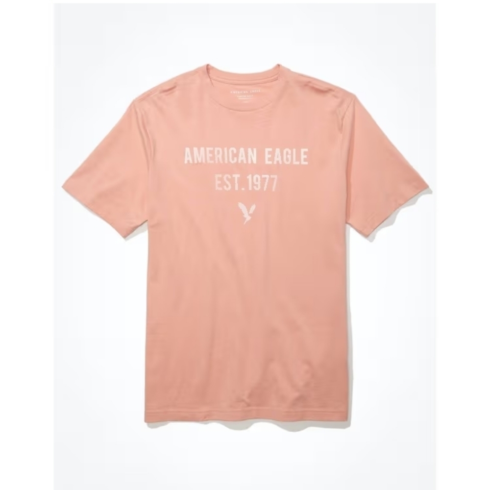 NWT! American Eagle,  Super Soft Graphic T-Shirt, Peach, Size Large -NEW!